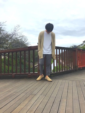 「REGAL（リーガル）のリーガル メンズ ドレス/【ビジネス】ローファー（ローファー、ベージュ系）」を使った、ツクモはやとさん（メンズ・172cm）の秋コーディネート