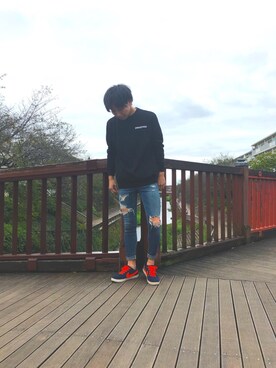 「patagonia（パタゴニア）のアイテム（トップス、ブラック系）」を使った、ツクモはやとさん（メンズ・172cm）の秋コーディネート