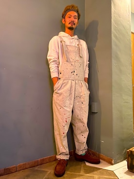 「NEAT（ニート）のアイテム（オールインワン・サロペット）」を使った、kzk0410さん（メンズ・177cm）の冬コーディネート
