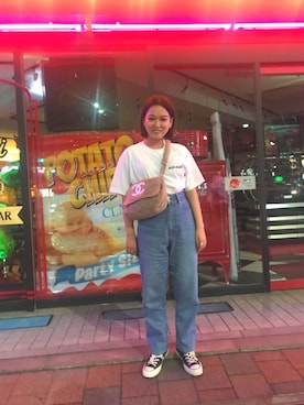 「MIN-NANO（ミンナノ）のアイテム」を使った、marisungさん（レディース・158cm）の夏コーディネート