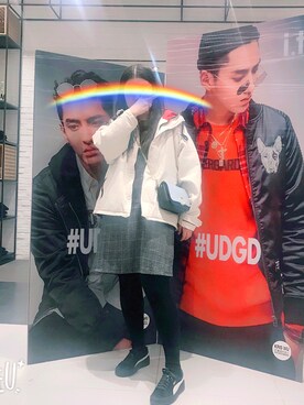 「PUMA(プーマ)のアイテム(アクセサリー)」を使った、宝宝朱的力力さん(レディース・169cm)の冬コーディネート