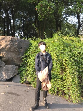 「彼氏とデート」｜akumachannさん（メンズ・168cm）の冬コーディネート