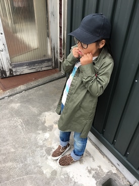 「アイテム（スリッポン、その他）」を使った、kawarikoさん（キッズ・120cm）の夏コーディネート