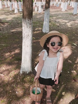 「Mia   （ミア）のアイテム（トップス）」を使った、mammamiaさん（レディース・90cm）の春コーディネート