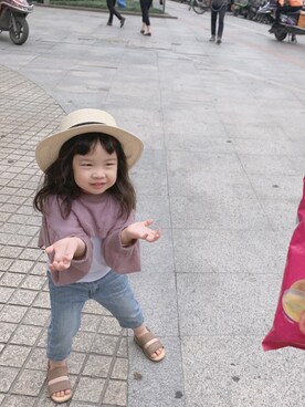 「Mia   （ミア）のアイテム（トップス）」を使った、mammamiaさん（レディース・90cm）の春コーディネート