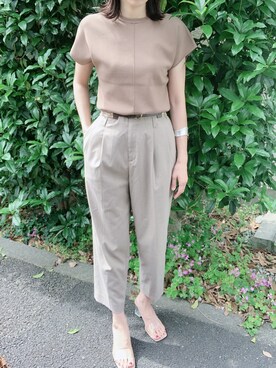 「CLANE（クラネ）のアイテム（ベルト）」を使った、nico＊さん（レディース・168cm）の春コーディネート