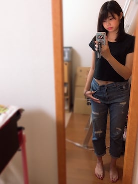 「ヘソだし」｜serikaさん（レディース・165cm・20代）の夏コーディネート