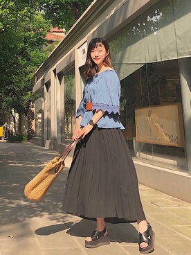 Sakyaさん（レディース・166cm）の夏コーディネート