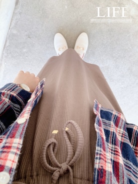 「FUN（ファン）のアイテム（ワンピース/ドレス）」を使った、Kamiumeさん（レディース・160cm）の春コーディネート