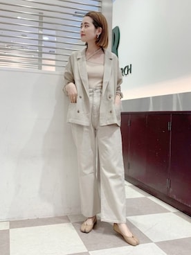 「Maison Margiela（メゾンマルジェラ）のアイテム（バレエシューズ）」を使った、tsuyuさん（レディース・161cm）の春コーディネート