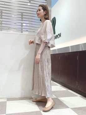 Maison Margielaのバレエシューズ（ベージュ系）を使った人気