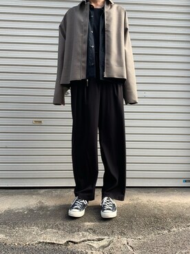 「YOKE（ヨーク）のアイテム（ブルゾン）」を使った、しょさん（メンズ・171cm）の秋コーディネート