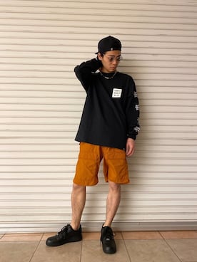 「THUMPERS BROOKLYN NYC USA（サンパース）のアイテム」を使った、石田慎弥さん（メンズ・171cm）の春コーディネート