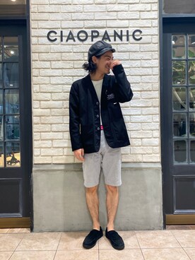 「MANEBU（マネブ）のアイテム（ローファー）」を使った、石田慎弥さん（メンズ・171cm）の夏コーディネート