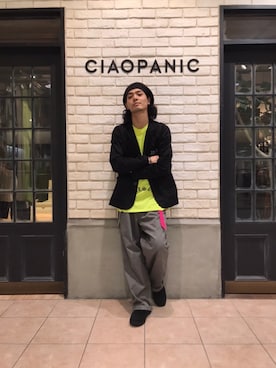 「MANEBU（マネブ）のアイテム（ローファー）」を使った、石田慎弥さん（メンズ・171cm）の秋コーディネート