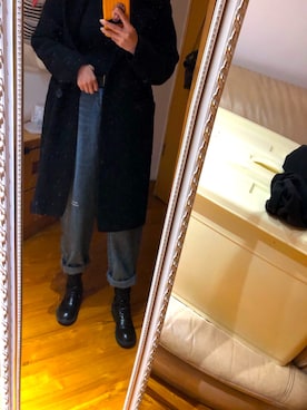 「NOのアイテム（ジャケット/アウター）」を使った、MISSWANGさん（レディース・158cm）の冬コーディネート