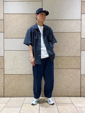 「RECOMMEND  ITEM STYLING」｜「アイテム（帽子）」を使った、KUBO FUMIYAさん（メンズ・172cm）の夏コーディネート