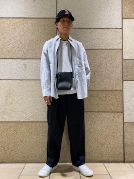 「RECOMMEND  ITEM STYLING」｜「アイテム（帽子）」を使った、KUBO FUMIYAさん（メンズ・172cm）の秋コーディネート