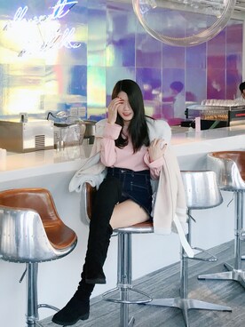 「アイテム（フォーマルスーツ/小物）」を使った、water💦さん（レディース・172cm・10代）の冬コーディネート