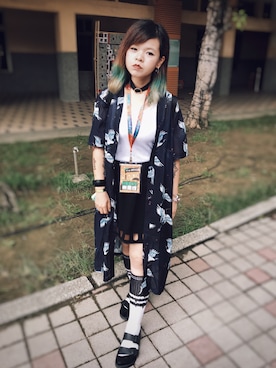 「OUTER SPACE（アウタースペース）のアイテム」を使った、blueladymoney さん（レディース・163cm）の冬コーディネート