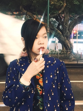 「MONKI（モンキ）のアイテム（テーラードジャケット）」を使った、blueladymoney さん（レディース・163cm）の冬コーディネート