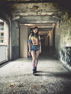 「MONKI（モンキ）のアイテム（レッグウェア）」を使った、blueladymoney さん（レディース・163cm）の冬コーディネート