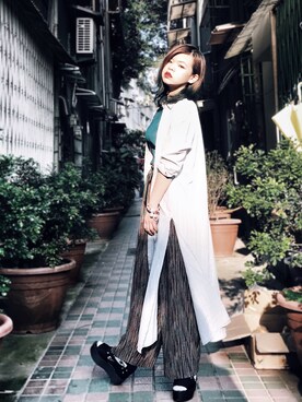 「FOREVER 21（フォーエバー トゥエンティーワン）のアイテム（ピーコート）」を使った、blueladymoney さん（レディース・163cm）の春コーディネート