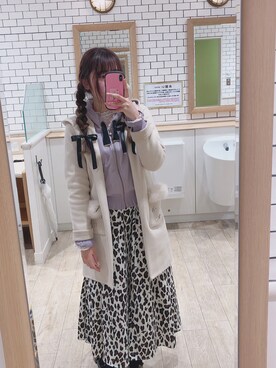 「axes femme（アクシーズファム）のアイテム（パーカー）」を使った、manaさん（レディース・160cm）の冬コーディネート