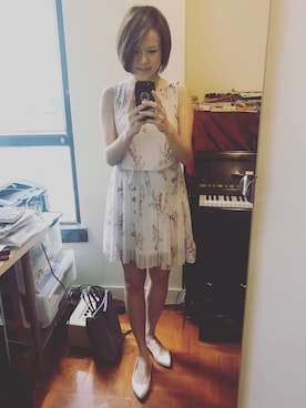 「McQ（マックキュー）のアイテム」を使った、Jennyさん（レディース・166cm）の春コーディネート