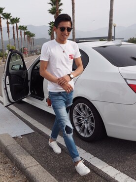「Marc by Marc Jacobs（マークバイマークジェイコブス）のアイテム（アクセサリー）」を使った、kenta  katoさん（メンズ・172cm）の春コーディネート