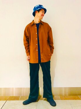 「URBAN RESEARCH Sonny Label（アーバンリサーチサニーレーベル）のアイテム（ハット）」を使った、Takahiro さん（メンズ・178cm）の秋コーディネート