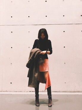 「Ann DEMEULEMEESTER（アンドゥムルメステール）のアイテム」を使った、shashaさん（レディース・163cm）の秋コーディネート