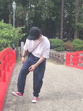 「おしゃれスタ（オシャレスタ）のアイテム」を使った、ri1205sgwrさん（メンズ・177cm）の夏コーディネート