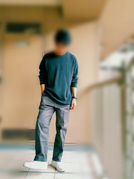 「UNIQLO（ユニクロ）のアイテム（Chinos、グレー系）」を使った、nartさん（メンズ・171cm）の秋コーディネート