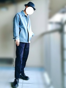 「Dr. Martens（ドクターマーチン）のアイテム（Dress shoes、ブラック系）」を使った、nartさん（メンズ・171cm）の秋コーディネート