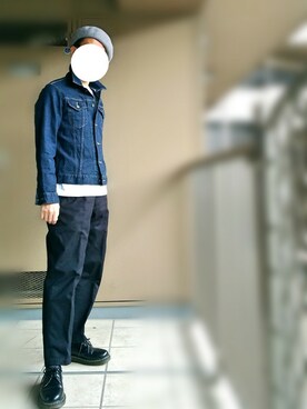 「Dr. Martens（ドクターマーチン）のアイテム（Dress shoes、ブラック系）」を使った、nartさん（メンズ・171cm）の秋コーディネート
