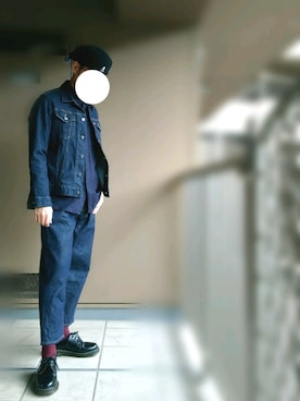 「Dr. Martens（ドクターマーチン）のアイテム（Dress shoes、ブラック系）」を使った、nartさん（メンズ・171cm）の秋コーディネート