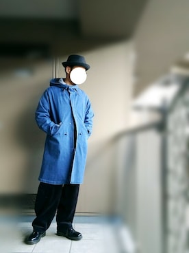 「インナーダウン」｜「アイテム（モッズコート）」を使った、nartさん（メンズ・171cm）の冬コーディネート