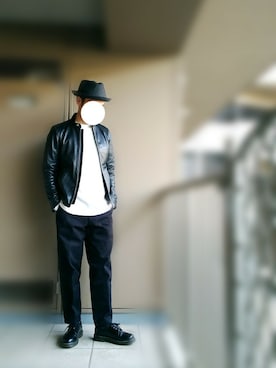「SHIPS（シップス）のアイテム（ライダースジャケット）」を使った、nartさん（メンズ・171cm）の春コーディネート