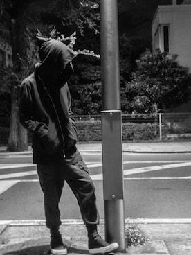 「DRKSHDW by RICK OWENS（ダークシャドウ バイ リックオウエンス）のアイテム（ブーツ）」を使った、H さん（メンズ・175cm）の夏コーディネート