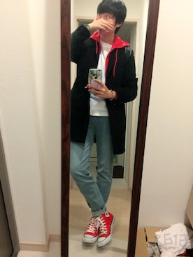 「RANDOM（ランダム）のアイテム」を使った、ポンジュースさん（メンズ・172cm）の冬コーディネート