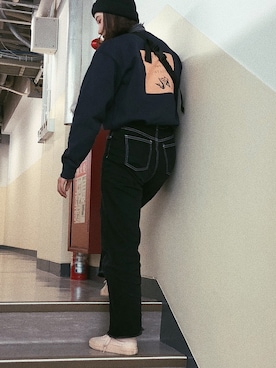 「大学生」｜Runaさん（レディース・164cm）の冬コーディネート