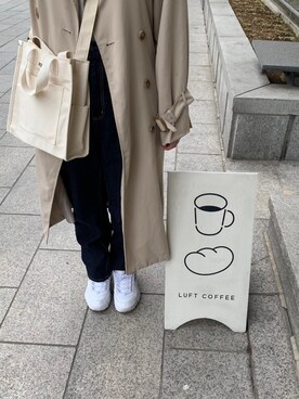 「RETRO GIRL（レトロガール）のアイテム（トレンチコート）」を使った、miさん（レディース・157cm）の春コーディネート