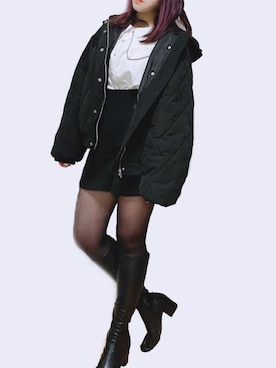 「merry jenny（メリージェニー）のアイテム（その他アウター）」を使った、るんさん（レディース・162cm）の冬コーディネート