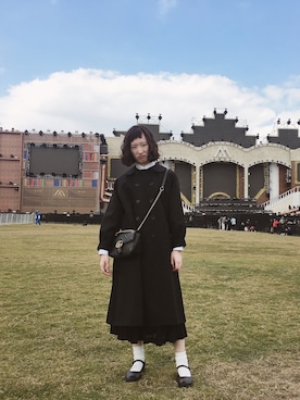 「COMME des GARCONS（コムデギャルソン）のアイテム（トレンチコート）」を使った、CdGirl_さん（レディース・165cm）の秋コーディネート