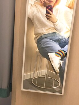 「MONKI（モンキ）のアイテム（レッグウェア）」を使った、🐈さん（レディース・155cm）の秋コーディネート