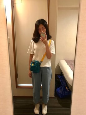 「travel」｜「アイテム（スニーカー）」を使った、Xinさん（レディース・164cm）の夏コーディネート
