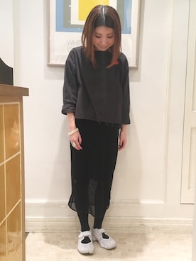 「RBS（アールビーエス）のアイテム」を使った、Ｍayuko   Kuniyoshiさん（レディース・153cm）の冬コーディネート