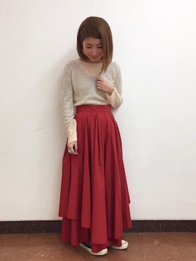 「RBS（アールビーエス）のアイテム（トップス）」を使った、Ｍayuko   Kuniyoshiさん（レディース・153cm）の冬コーディネート