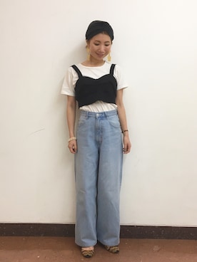Mayuko Kuniyoshiさん(レディース・153cm)の春コーディネート